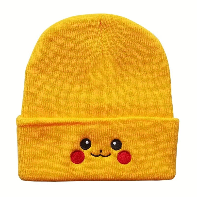 Pikachu Embroidered Knit Beanie Hat