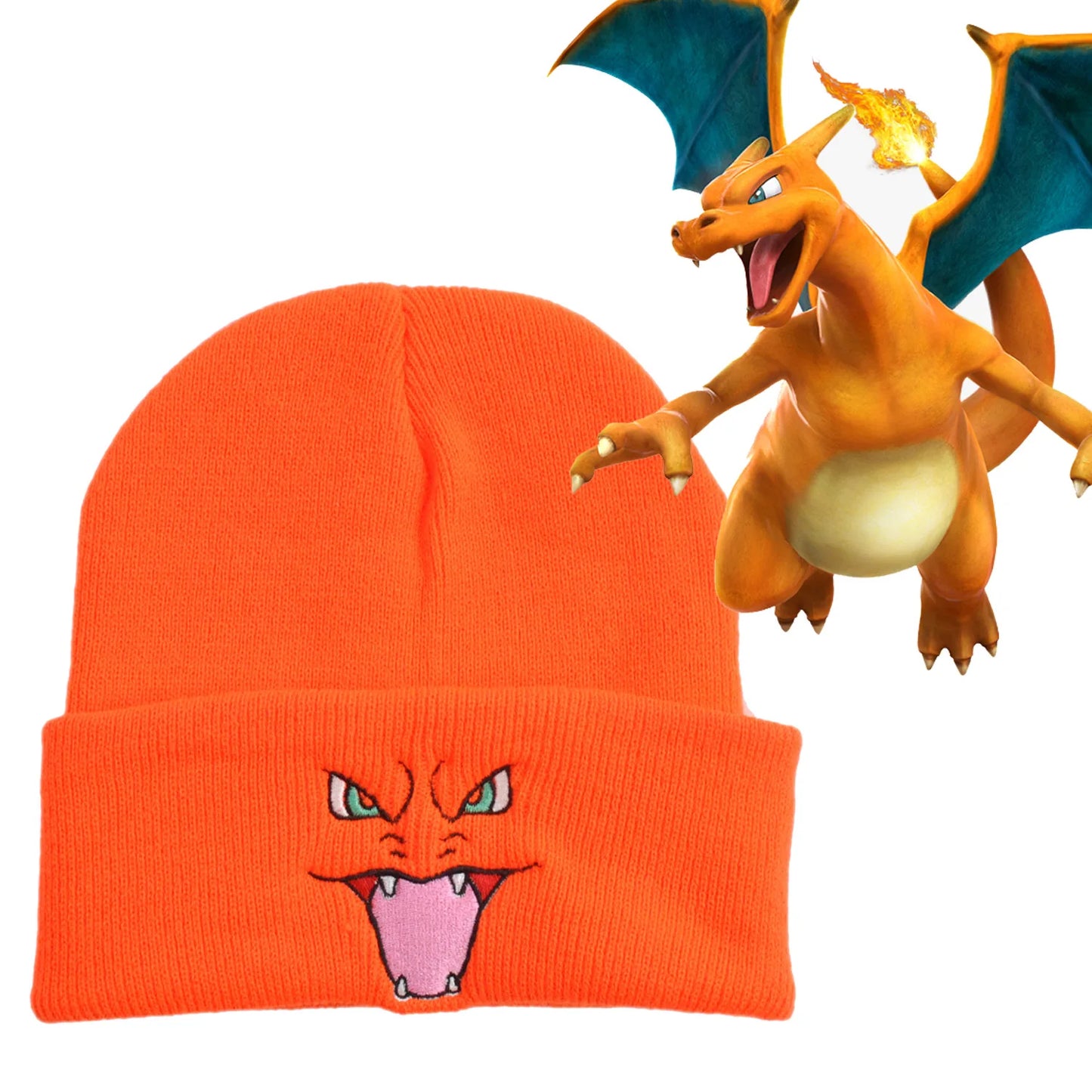 Charizard Embroidered Knit Beanie Hat