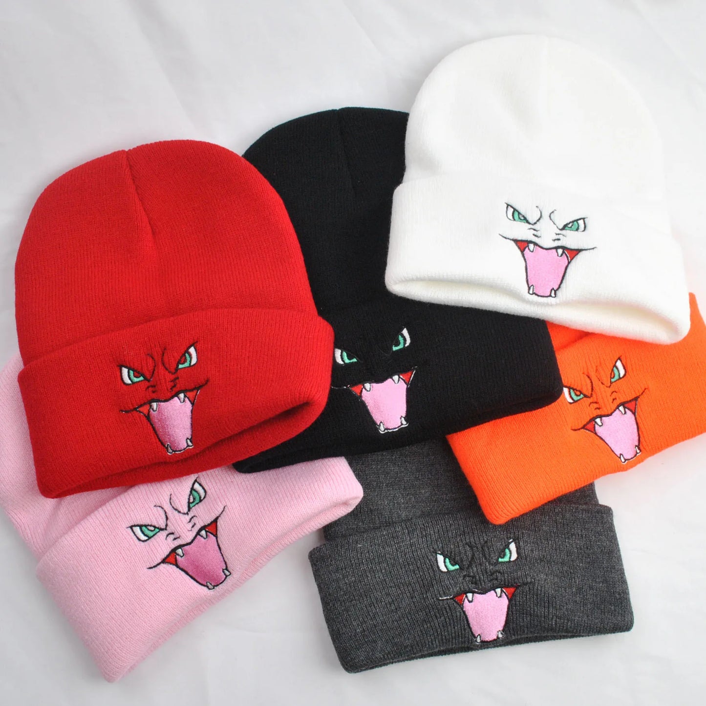 Charizard Embroidered Knit Beanie Hat