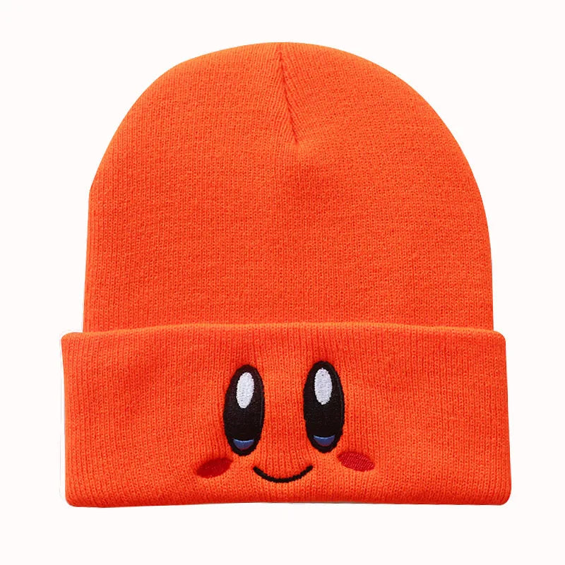 Anime Kirby Embroidered Knit Beanie Hat