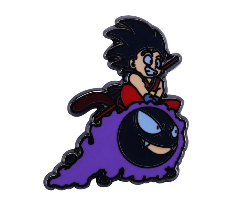 Anime Goku Gastly Crossover Enamel Pin