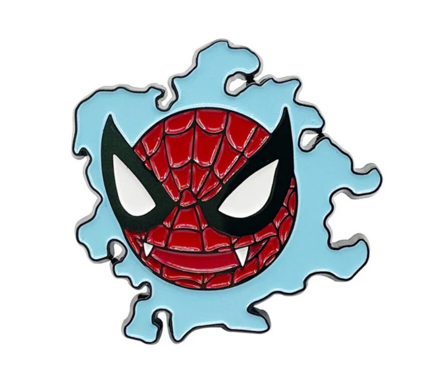 Anime Spiderman Gastly Crossover Enamel Pin