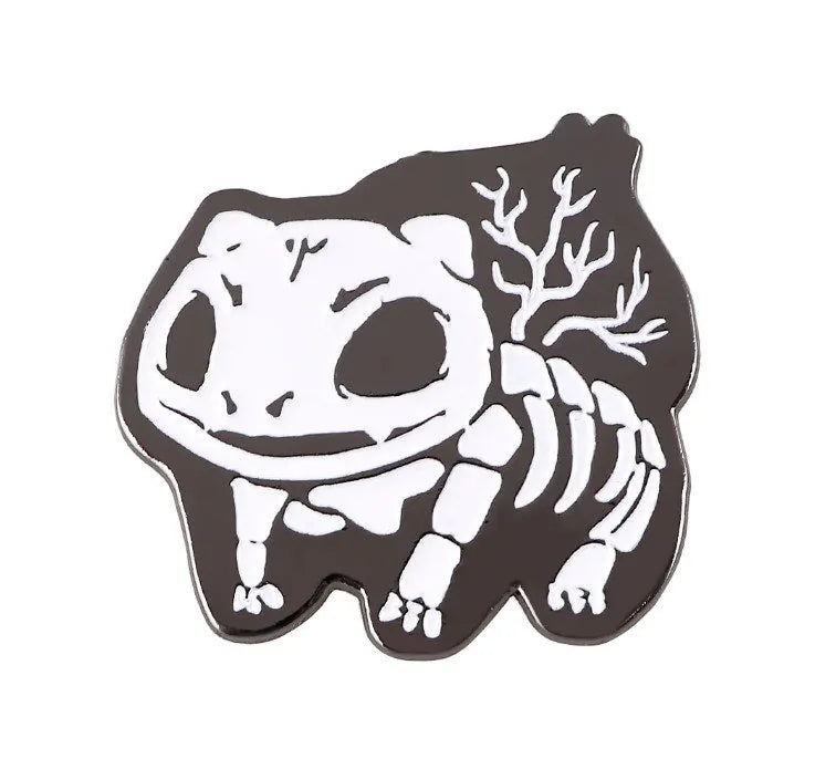 Bulbasaur Skeleton Enamel Pin