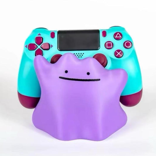 Ditto Game Controller Stand Holder, Gaming Game Room Home Decor, Anime Character Poke Purple Smiley Face Remote, Gifts for Him, Organizer Desk