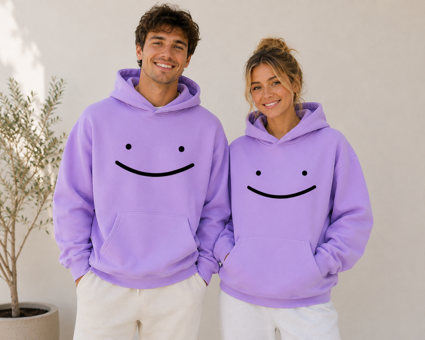 Ditto Hoodie, Cute Anime Hoodie, Gildan Unisex Heavy Blend Sweatshirt, Minimalist Smiley Face Pullover, Cozy Gamer Gift