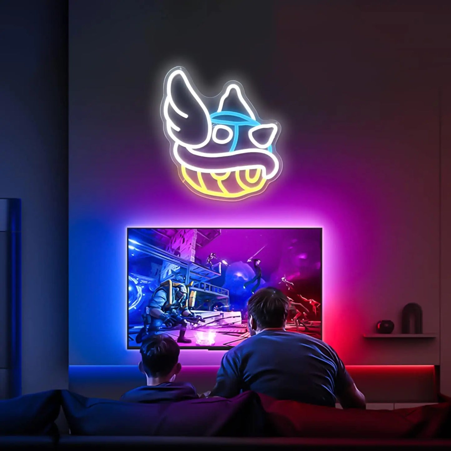 Anime Blue Shell Neon Light Sign