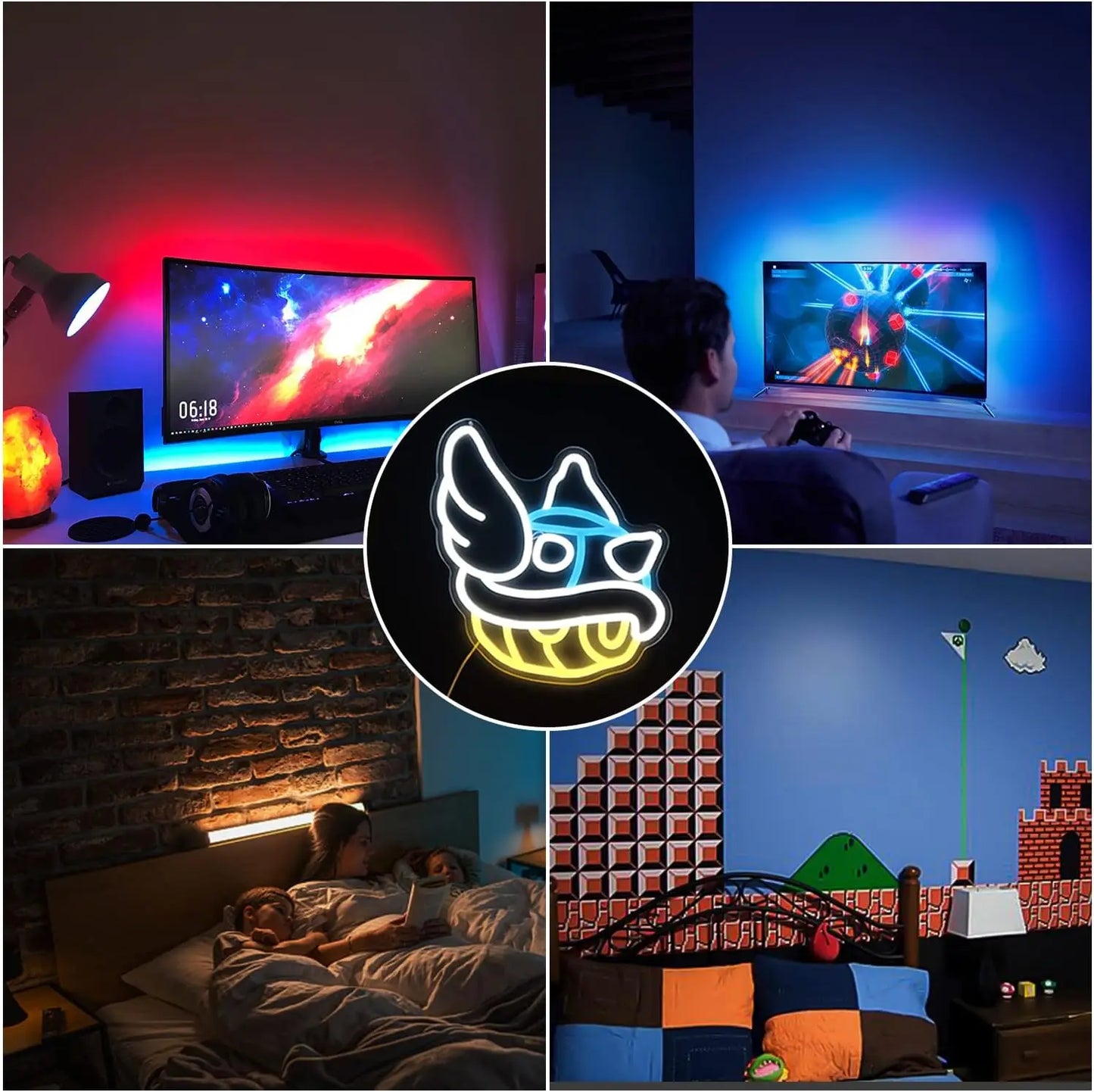 Anime Blue Shell Neon Light Sign