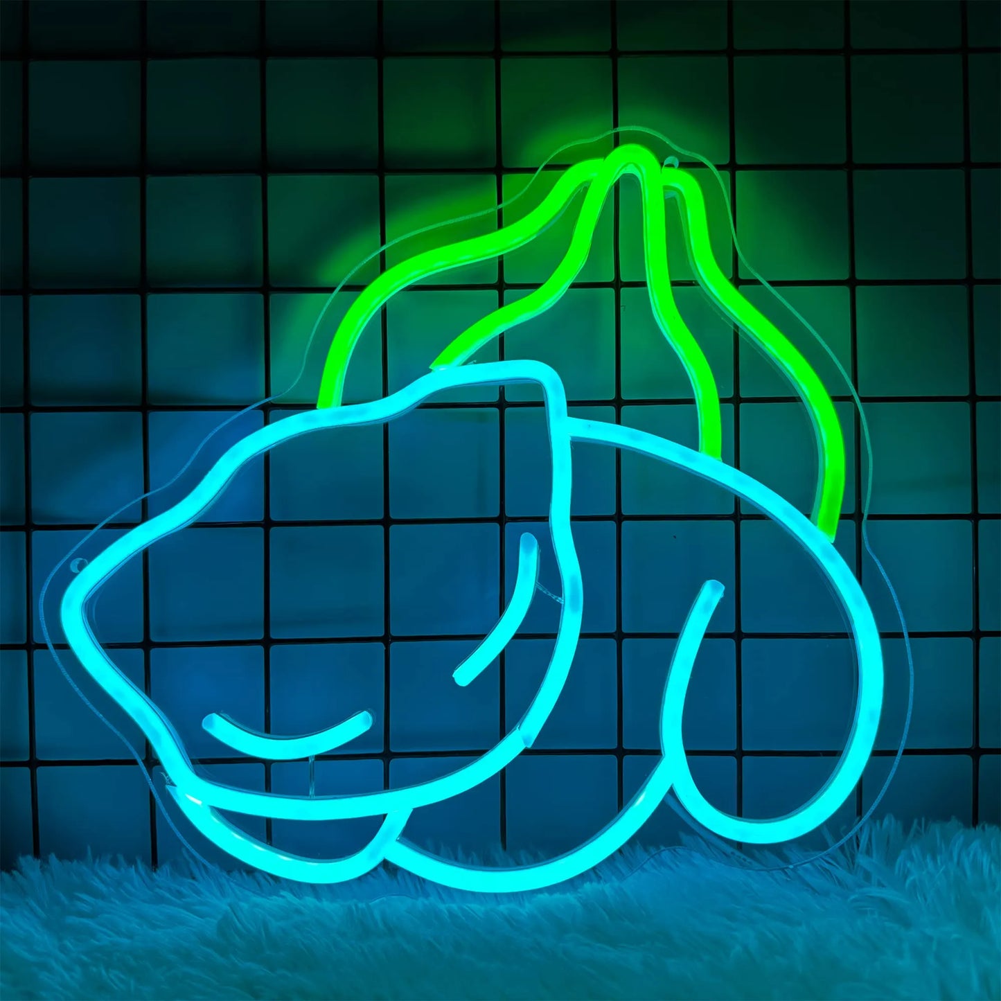 Sleeping Bulbasaur Neon Light