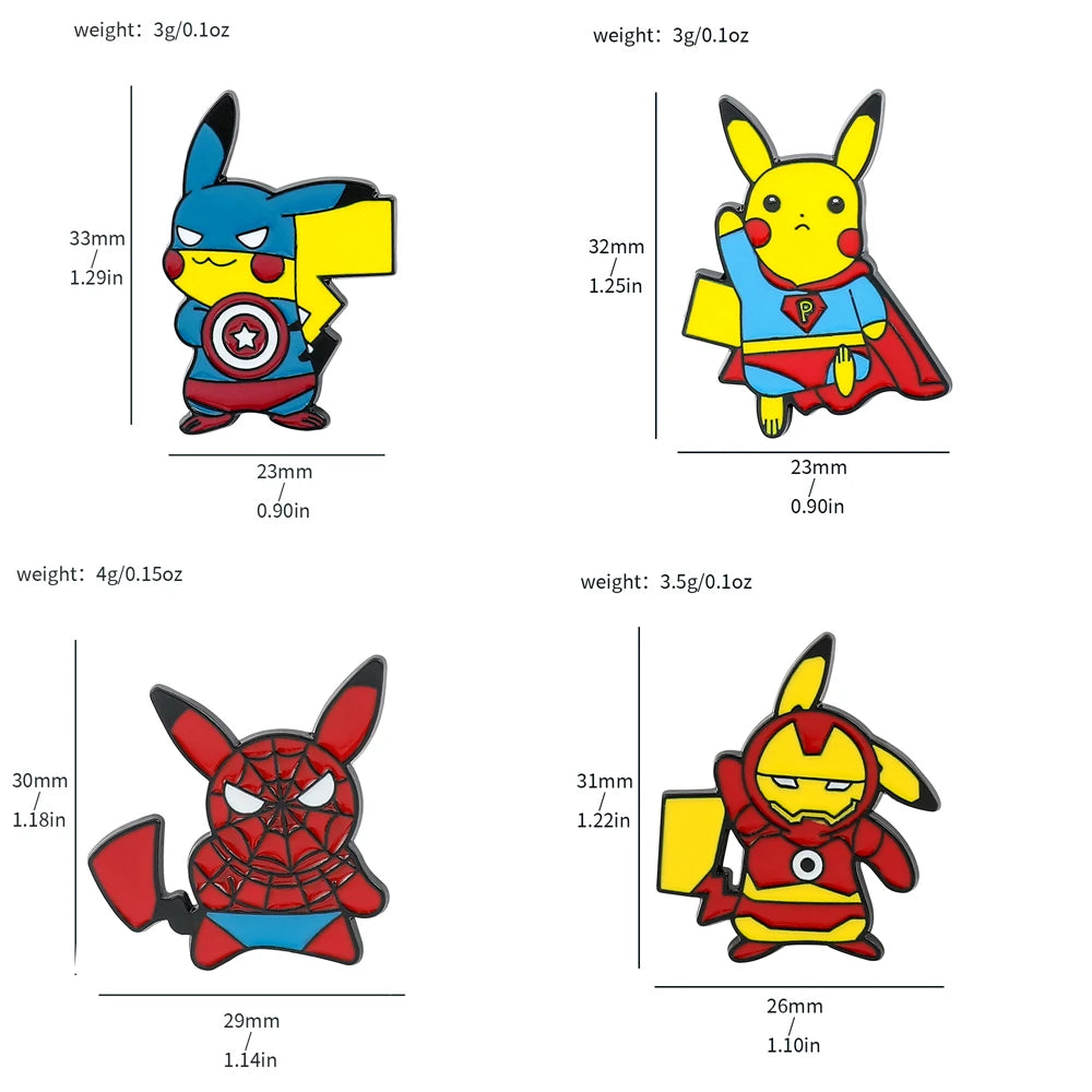 Pika Superhero Enamel Pin