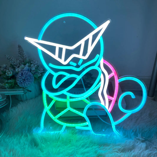 Squirtle Pokémon Neon Light Sign