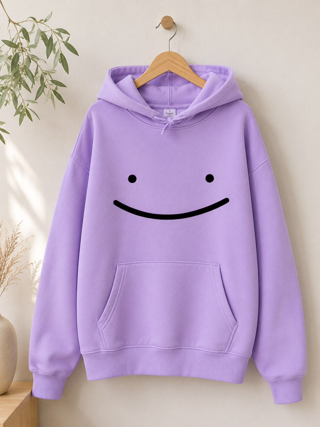 Ditto Hoodie, Cute Anime Hoodie, Gildan Unisex Heavy Blend Sweatshirt, Minimalist Smiley Face Pullover, Cozy Gamer Gift