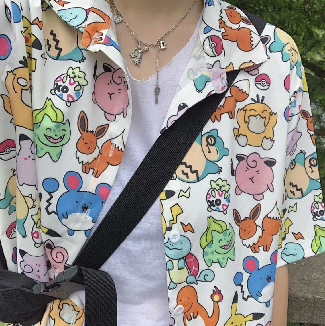 Anime Hawaiian Button-Up Shirt