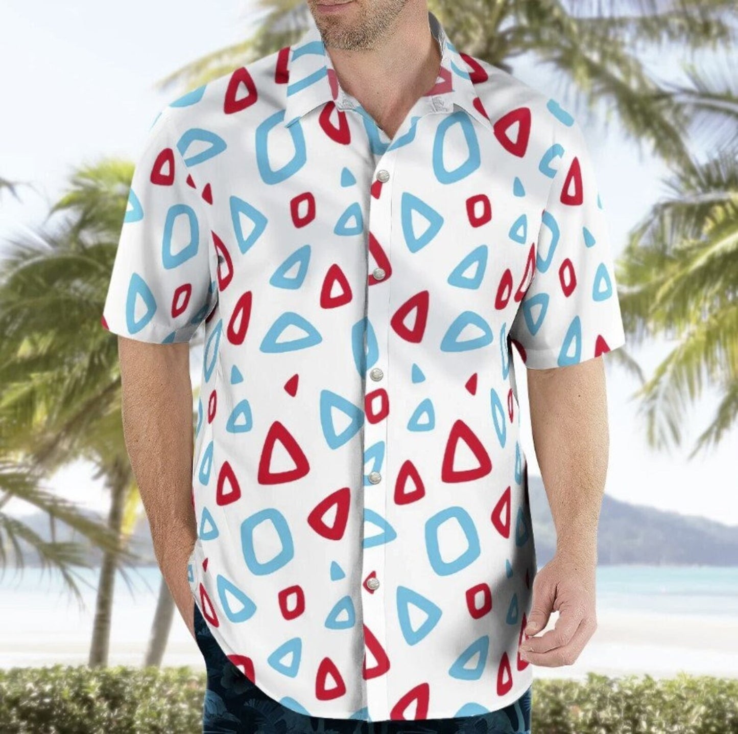 Anime Hawaiian Button-Up Shirt