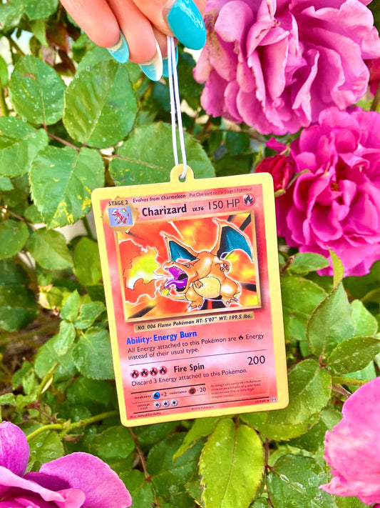 Charizard Card Car Air Freshener