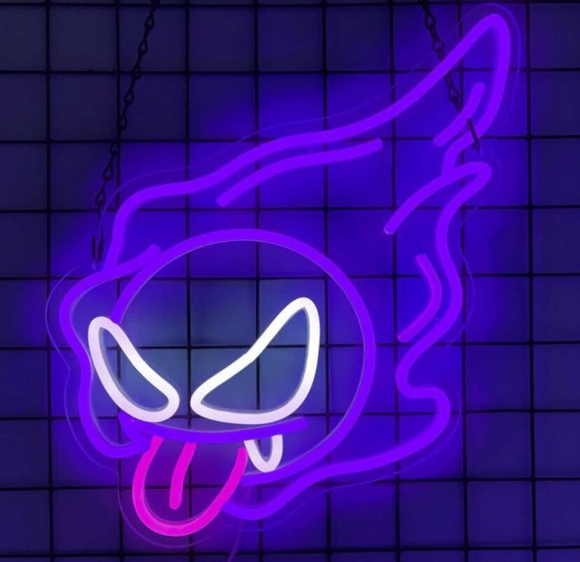 Gastly Ghost Type Neon Light Sign