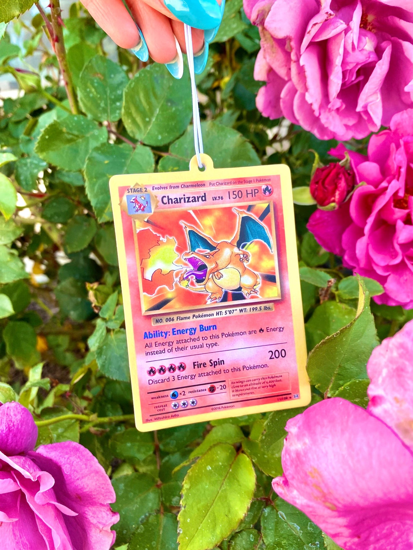 Charizard Card Car Air Freshener