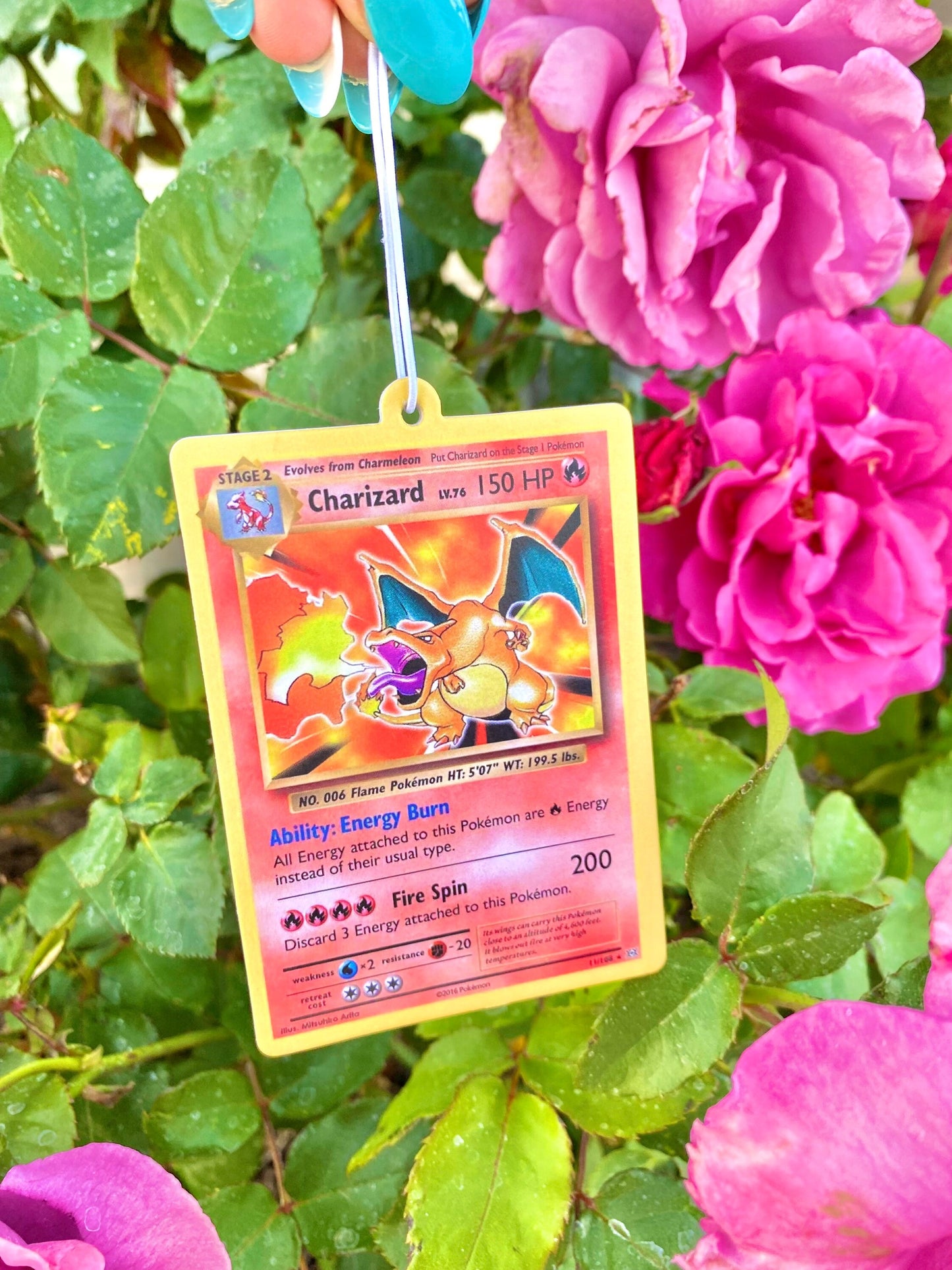 Charizard Card Car Air Freshener